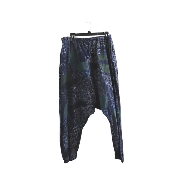 Patchwork Harem Pants Bohemian Hippie Aladdin Trousers Festival Dance - Picture 1 of 7